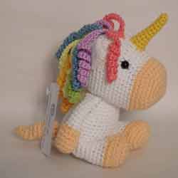 Aurora the Unicorn. Cocheted by Nicky Boyce of Special Thing for Special People
