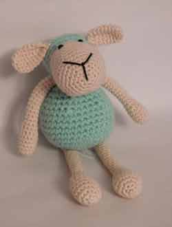 Curley the Sheeo. Crocheted by Nicky Boyce of Special Thing for Special People