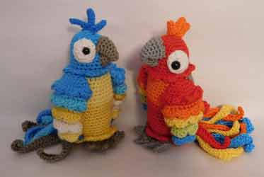 Marvin the Parrot crocheted by Nicky Boyce of Special Thing for Special People