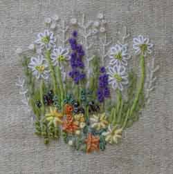 Field of Daisies stitched by Nicky Boyce of Special Thing for Special People