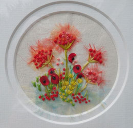 Poppies stitched by Nicky Boyce of Special Thing for Special People